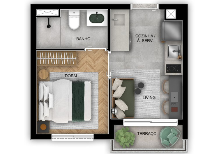 Studio para venda em Vila Olímpia com 1 quarto, 30m² - foto 4